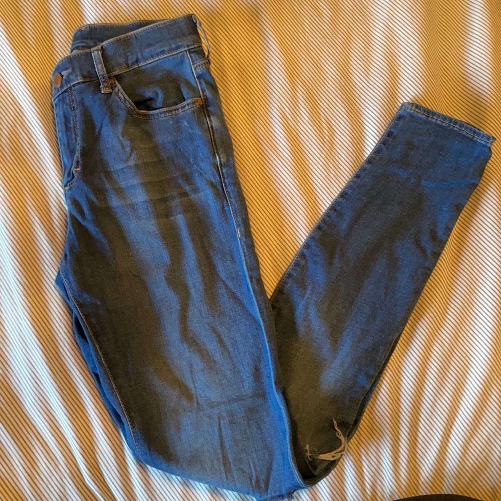 TOPSHOP blue skinny jeans